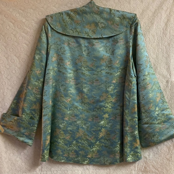 100% Silk Brocade Women's Swing Jacket. Made in Post-War Japan. - Picture 15 of 16
